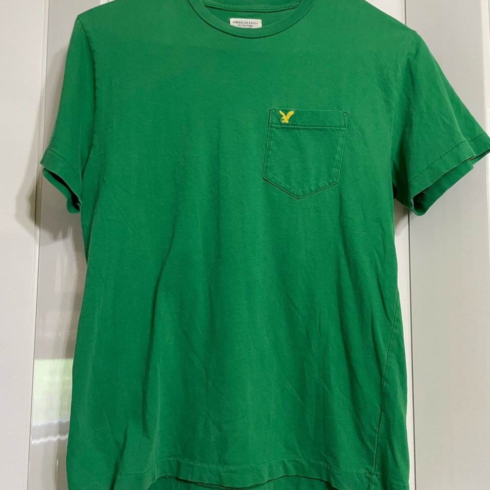 American Eagle Green Short Sleeve Tee small men’s or unisex 100% cotton
